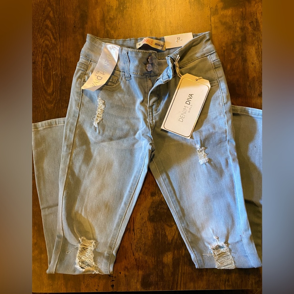 Denim Diva Girls Ankle Jeggings Size 12 NWT